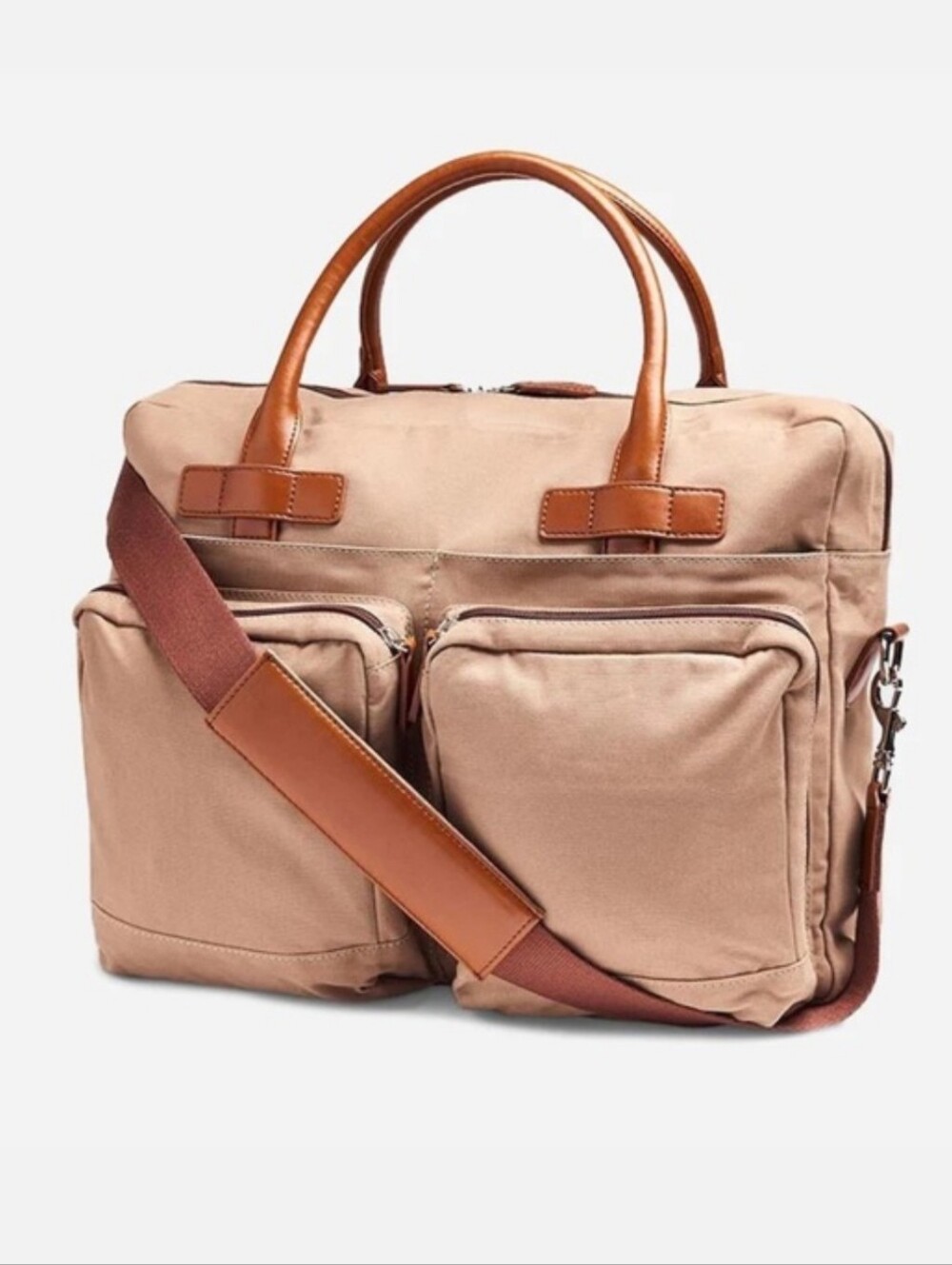 PETER MILLARCrown Seal Canvas Briefcase